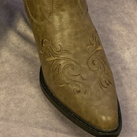 ROPER Womens Brooklyn Scrolls & Vines Mid-Calf Cowgirl Boots - Picture 4 of 9